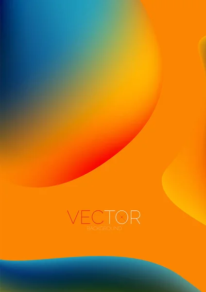 Fluid Water Drop Shape Composition Abstract Background Vector Illustration Banner — Image vectorielle