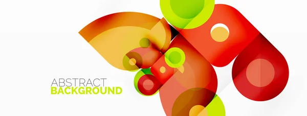 Colorful Shapes Circles Triangles Background Minimal Geometric Template Wallpaper Banner — 图库矢量图片