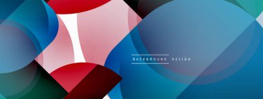 Yuvarlak üçgen çizgileri ve daireleri şekillendirir. Duvar kağıdı afişi arkaplanı veya iniş sayfası için Geometrik vektör çizimi