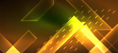 Arka plan duvar kağıtları, parlak çizgiler ve geometrik şekiller. Yapay Zeka teknolojisi, engelleme zinciri, iletişim, 5G, bilim, iş ve teknoloji konsepti için koyu duvar kağıdı