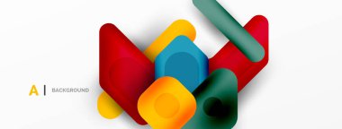 Minimum geometrik soyut arkaplan. Renkli geometrik bloklar. Çizgiler, kareler ve üçgenler duvar kağıdı bileşimi