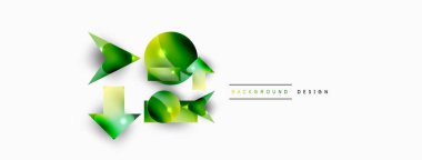 Dinamik bileşim, parlak geometrik şekiller soyut arkaplan. Duvar kağıdı, afiş, arkaplan veya iniş için moda tekno iş şablonu