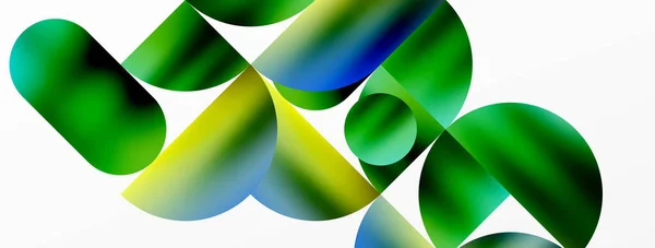 Cerchio Sfondo Geometrico Colore Metallico Cerchi Lucidi Forme Rotonde Illustrazione — Vettoriale Stock