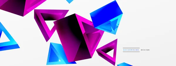 Triangle Abstract Background Vector Basic Shape Technology Business Concept Composition — ストックベクタ