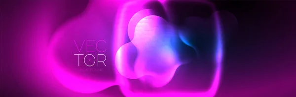 Magic Neon Glowing Lights Abstract Background Wallpaper Design Vector Illustration — Stockvektor