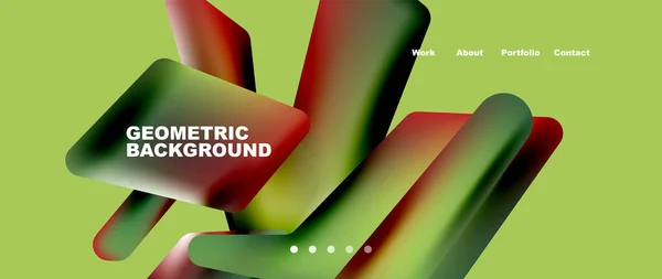 Colorful Geometric Background Landing Page Vector Illustration Wallpaper Banner Background — Stok Vektör