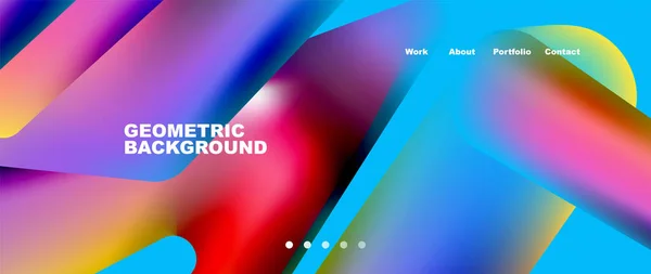 Colorful Geometric Background Landing Page Vector Illustration Wallpaper Banner Background — Image vectorielle