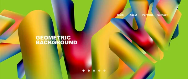 Colorful Geometric Background Landing Page Vector Illustration Wallpaper Banner Background — Stock vektor