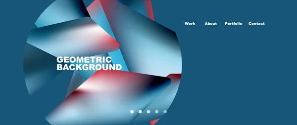 Abstract Geometric Landing Page Creative Background Wallpaper Banner Background Web — Stok Vektör