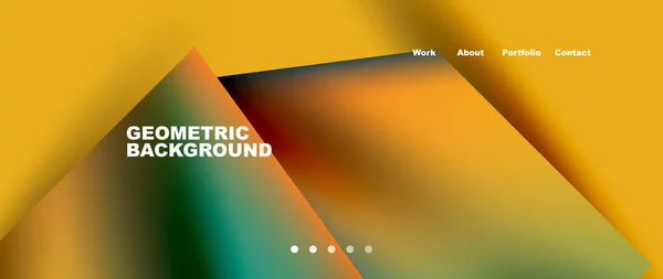 Abstract Geometric Landing Page Creative Background Wallpaper Banner Background Web — Stok Vektör