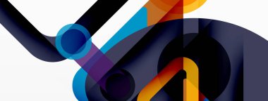 Geometrik ilkeller. Çizgiler, çemberler soyut arkaplan