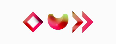 Dinamik bileşim, parlak geometrik şekiller soyut arkaplan. Duvar kağıdı, afiş, arkaplan veya iniş için moda tekno iş şablonu