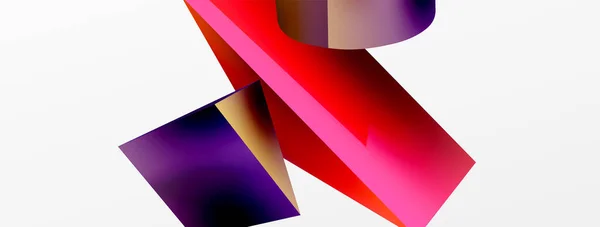 Metallic Shape Vector Geometric Background Trendy Techno Business Template Wallpaper — Image vectorielle