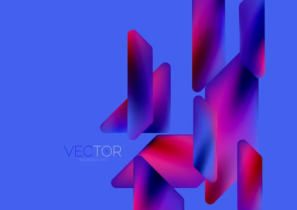 Fluid Color Dynamic Geometric Shapes Abstract Background Vector Illustration Wallpaper — Image vectorielle