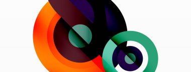 Duvar kağıdı, afiş, arkaplan için halkalar ve daireler geometrik soyut arkaplan