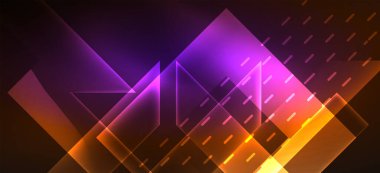 Arka plan duvar kağıtları, parlak çizgiler ve geometrik şekiller. Yapay Zeka teknolojisi, engelleme zinciri, iletişim, 5G, bilim, iş ve teknoloji konsepti için koyu duvar kağıdı