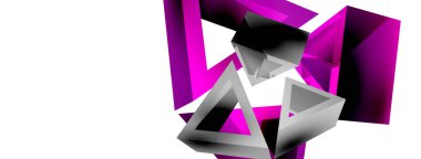 3d üçgen soyut arkaplan. Temel şekil teknolojisi ya da iş konsepti bileşimi. Duvar kağıdı, afiş, arkaplan veya iniş için moda tekno iş şablonu