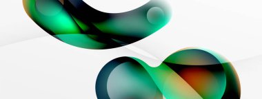 Fluid abstract background, round shapes and circle flowing design for wallpaper, banner, background or landing