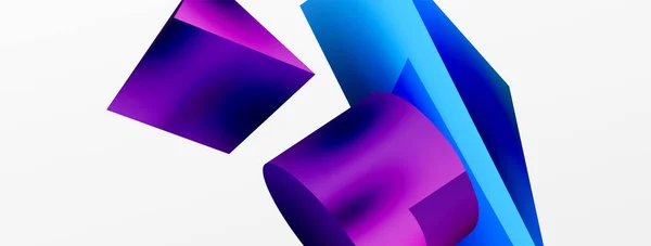 Vector Abstract Background Shapes Triangle Cylinder Trendy Techno Business Template — Stockvektor
