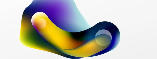 Fluid Abstract Background Shapes Circle Flowing Design Wallpaper Banner Background — Stockvektor