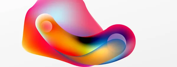 Fluid Abstract Background Shapes Circle Flowing Design Wallpaper Banner Background — Vector de stock
