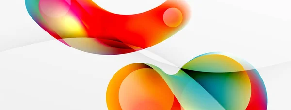 Fluid Abstract Background Shapes Circle Flowing Design Wallpaper Banner Background — 스톡 벡터