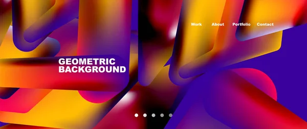 Colorful Geometric Background Landing Page Vector Illustration Wallpaper Banner Background — Διανυσματικό Αρχείο