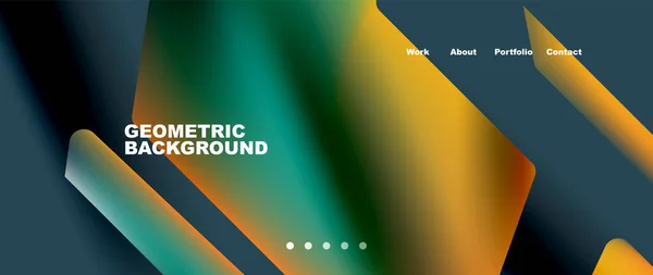 Abstract Geometric Landing Page Creative Background Wallpaper Banner Background Web - Stok Vektor