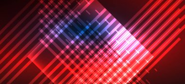 Arka plan duvar kağıtları, parlak çizgiler ve geometrik şekiller. Yapay Zeka teknolojisi, engelleme zinciri, iletişim, 5G, bilim, iş ve teknoloji konsepti için koyu duvar kağıdı