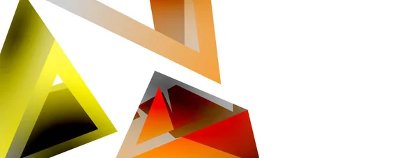 Triangle Abstract Background Vector Basic Shape Technology Business Concept Composition — Stockový vektor