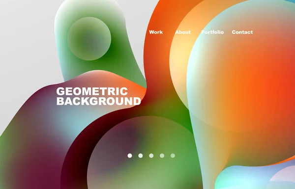 Abstract Liquid Background Your Landing Page Design Web Page Website — Stockvektor