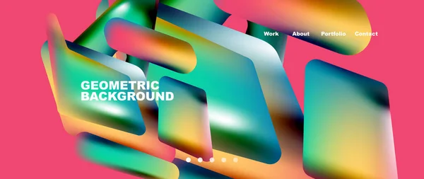 Colorful Geometric Background Landing Page Vector Illustration Wallpaper Banner Background — Διανυσματικό Αρχείο