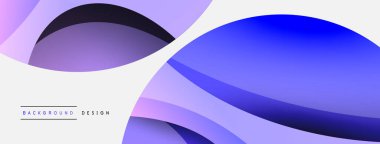 Yaratıcı geometrik duvar kağıdı. Asgari soyut arkaplan. Duvar kağıdı arkaplanı veya iniş sayfası için daire ve dalga kompozisyon vektör çizimi