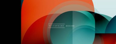 Yuvarlak üçgen çizgileri ve daireleri şekillendirir. Duvar kağıdı afişi arkaplanı veya iniş sayfası için Geometrik vektör çizimi