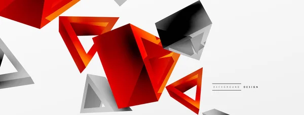 Triangle Abstract Background Vector Basic Shape Technology Business Concept Composition — Wektor stockowy