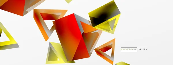 Triangle Abstract Background Vector Basic Shape Technology Business Concept Composition — Stok Vektör