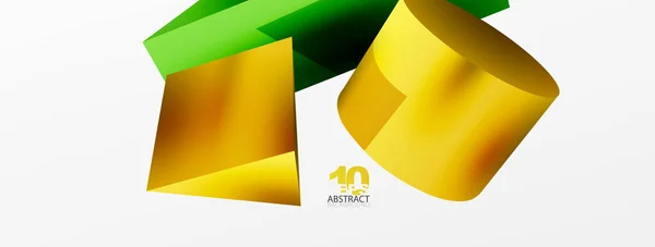 Vector Abstract Background Shapes Triangle Cylinder Trendy Techno Business Template — Stockvektor