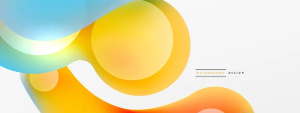 Fluid Abstract Background Shapes Circle Flowing Design Wallpaper Banner Background — 图库矢量图片