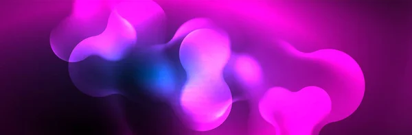 Magic Neon Glowing Lights Abstract Background Wallpaper Design Vector Illustration — Vector de stock