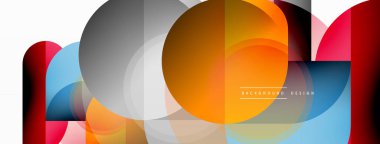 Yaratıcı geometrik duvar kağıdı. Asgari çember üçgen ve kare çizgi soyut arkaplan. Duvar kağıdı afişi veya iniş sayfası için vektör illüstrasyonu