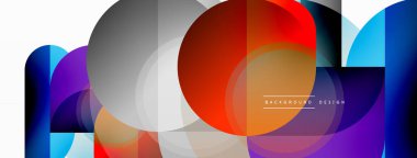 Yaratıcı geometrik duvar kağıdı. Asgari çember üçgen ve kare çizgi soyut arkaplan. Duvar kağıdı afişi veya iniş sayfası için vektör illüstrasyonu