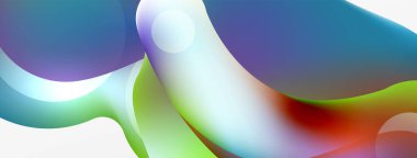 Fluid abstract background, round shapes and circle flowing design for wallpaper, banner, background or landing