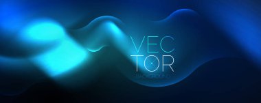 Neon glowing waves, magic energy space light concept, abstract background wallpaper design