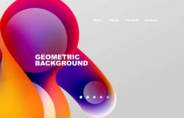 Abstract Liquid Background Your Landing Page Design Web Page Website — 图库矢量图片