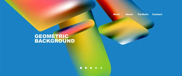 Colorful Geometric Background Landing Page Vector Illustration Wallpaper Banner Background — Archivo Imágenes Vectoriales