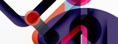 Geometrik ilkeller. Çizgiler, çemberler soyut arkaplan