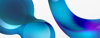 Fluid abstract background. Liquid color gradients composition. Round shapes and circle flowing design for wallpaper, banner, background or landing