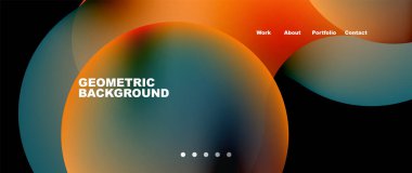 Flowing gradient colors and round elements and circles. Vector illustration for wallpaper, banner, background, leaflet, catalog, cover, flyer