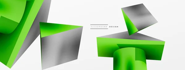 Vector Abstract Background Shapes Triangle Cylinder Trendy Techno Business Template — Vetor de Stock