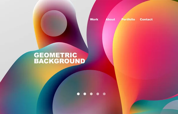 Abstract Liquid Background Your Landing Page Design Web Page Website — Stockvektor